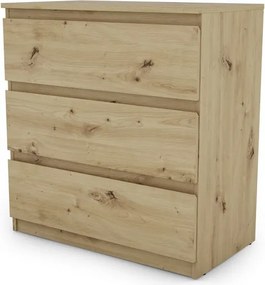 Zásuvková komoda Carlos 753S, dub artisan, výška 80 cm