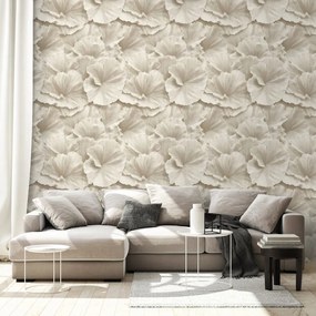 Tapeta béžové kvety v jemnom štýle