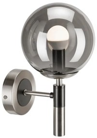 Nástenné svietidlo ROLLO 1xE14/5W/230V matný chróm/dymová