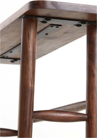 Hnedý konzolový stolík z masívu akácie 30x140 cm Qiano – Light &amp; Living