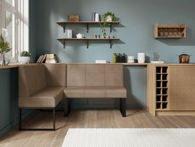 Rohová lavica Bernio 140x200 (tmavobéžová) (L). Akcia -20%. Vlastná spoľahlivá doprava až k Vám domov. 1129864