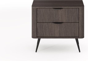 Nočný stolík Edrin 63 cm so zásuvkami - dub dunin / čierna