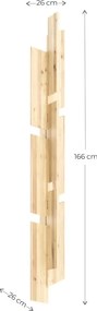 Nástenný vešiak z borovicového dreva v prírodnej farbe 26 cm Keeper – Karup Design