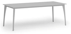 Rokovací stôl PRIMO OMEGA, 2000 x 900 mm, sivá podnož, sivá