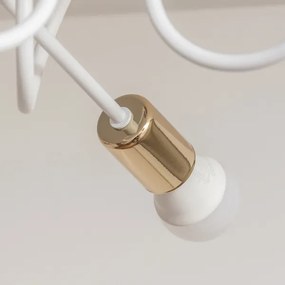 Prisadený luster OXFORD 3xE27/15W/230V zlatá/biela