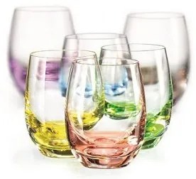 Crystalex Farebné poháre Club Rainbow 60 ml, 6 ks