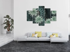 Obraz - Zelené kvety (150x105 cm)