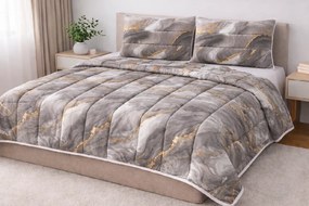 INTERMEDIC SK Celoročný set paplón + vankúš Mramor z mikrovlákna 140x200/70x90 cm