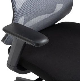 Kancelárska ergonomická stolička BULMA — sieťovina / látka, čierna