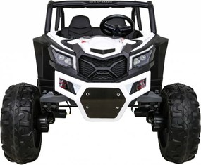 Ramiz UTV-MX batériová bugina pre deti Biela + pohon 4x4 + diaľkové ovládanie + LED audio + úložný priestor + EVA + pomalý štart