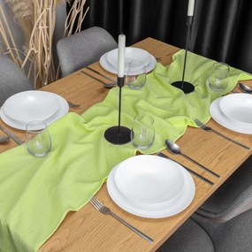 Biante Mušelínový behúň na stôl MSN-058 Svetlo pistáciový 20x120 cm