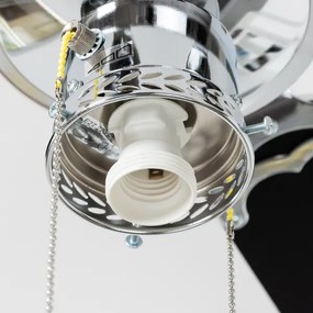 ZEVENTI - Stropný ventilátor NAVAGIO 1xE27/60W/230V čierna/biela