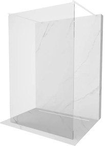 Mexen Kioto, sprchová zástena Walk-In 135 x 200 cm, 8mm číre sklo, biely profil, 800-135-002-20-00