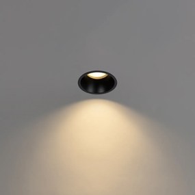 Sada 12 vstavaných bodových svetiel čiernych GU10 70 mm IP44 - Dept