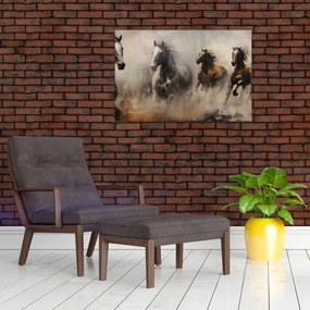Obraz - Olejomaľba koní (90x60 cm)