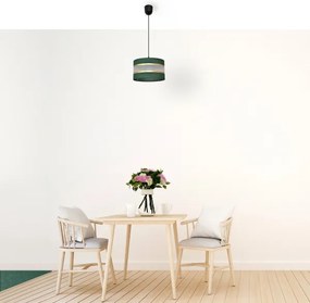 Luster na lanku HELEN 1xE27/15W/230V pr. 25 cm zelená/zlatá