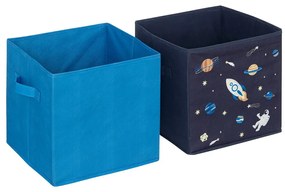Úložný box Rocket, sada 2ks, 29x29x29 cm, modrá
