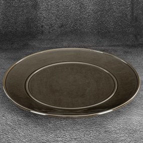 DEKORAČNÝ KERAMICKÝ TANIER SIMONA4 (01) (FI) 30 CM OLIVOVÝ
