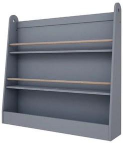 Detský Montessori regál s 3 priestrannými policami BOOKWORM nebesky modrý