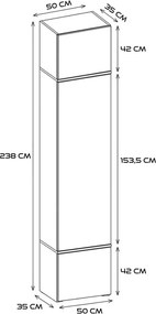 Předsíňová skříň Haga 1SZ 50 cm dub Sonoma