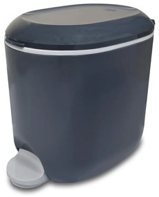 Tmavosivý nášľapný plastový odpadkový kôš 3,5 l – Addis