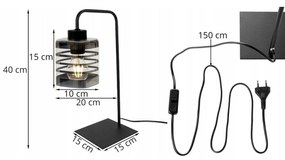 Stolová lampa HELIX, 1x sklenené tienidlo