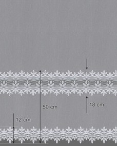 Záclona so systémom FLEX (dvojité spony flex) farba produktu biela látka polopriehľadný, zapletaná, vzorované