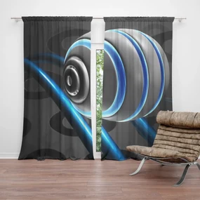 Sablio Záves Modrá guľa: 2 ks 140x250 cm