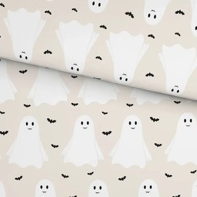 Detské bavlnené obliečky GHOSTIE béžové Rozmer obliečky: 80 x 80 cm | 135 x 200 cm