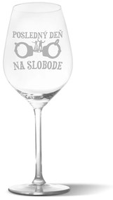Sablio Pohár na víno Poslední den na svobodě: 49 cl