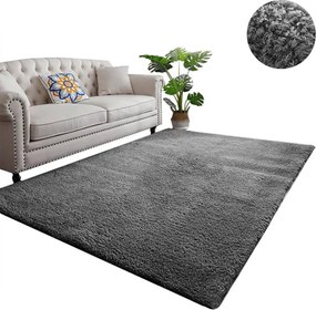 TZ Tmavosivý obdĺžnikový koberec Alpaka Rozmer: 200x200 cm