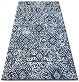 Koberec COLOR 19247/699 SISAL ROMBY modrý