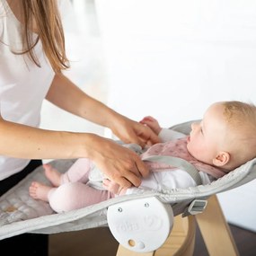 Jedálenská stolička vo svetlosivo-prírodnej farbe Style Born Up 2in1 – Roba