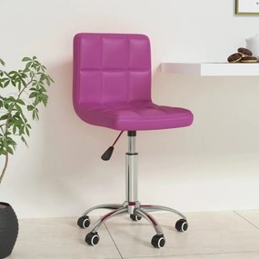 vidaXL Otočná kancelárska stolička fialová umelá koža