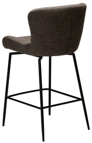 Hnedá čalúnená barová stolička (výška sedadla 67,5 cm) Glam – DAN-FORM Denmark