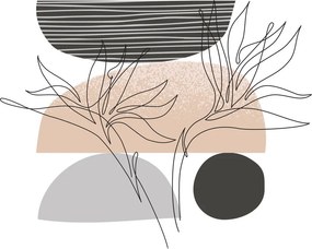 Obraz - Line art kvety N⁰2 (70x50 cm)