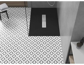 Mexen Toro, SMC obdĺžniková sprchová vanička 120 x 80 cm, čierna matná, 43708012