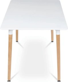 Jedálenský stôl DT-304 biely / naturálny