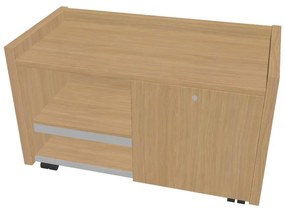 Mobilný kontajner Verno 100 x 50 cm, pravý, dub svetlý