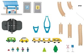 lupilu®  Drevená železničná súprava L (osobný vlak)  (100394949)