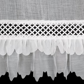 KRÁTKA ZÁCLONA NA PÚTKACH KATRIN 150X60 CM BIELA