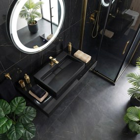Konglomerátové umývadlo REA GOYA BLACK MAT 60 cm