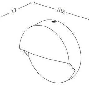 Zambelis E294 - Vonkajšie schodiskové svietidlo LED/2W/230V IP65 antracit
