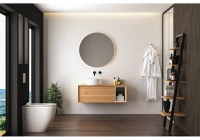 Nástenné zrkadlo s osvetlením ø 100 cm Luna – Mirrors and More