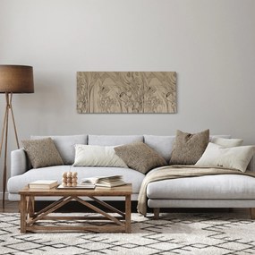 Obraz - Obrysy rastlín (120x50 cm)