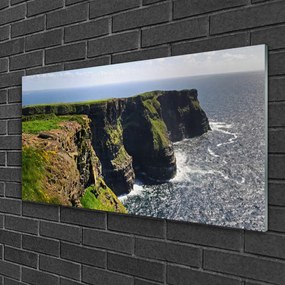 Obraz na skle Skala more príroda 100x50 cm