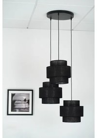 Brilagi - Luster na lanku SPACE YUTE 3xE27/15W/230V čierna