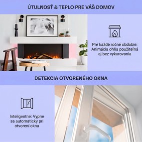 Klarstein Studio Light & Fire 1 Smart, krb, 1000/2000 W, MDF, WiFi Control