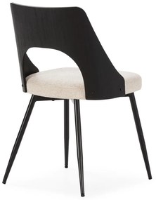 Čierne/krémovobiele čalúnené jedálenské stoličky v súprave 2 ks Gilda – MOME