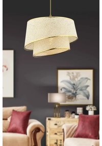 Závesný luster na lanku BARETTE 1xE27/60W/230V krémová/zlatá